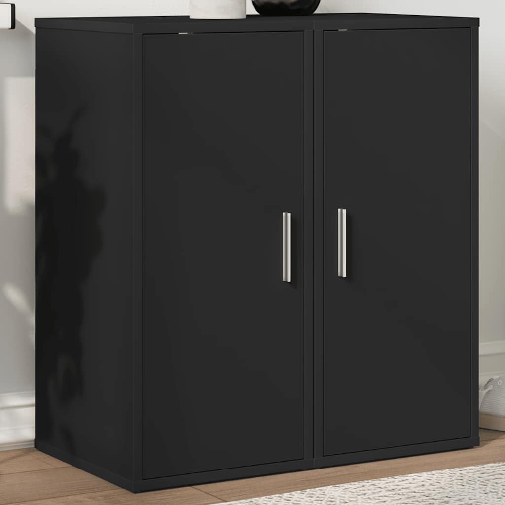 2 db fekete forgácslap cipősszekrény 32 x 35 x 70 cm