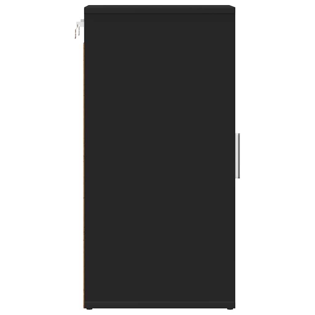 2 db fekete forgácslap cipősszekrény 32 x 35 x 70 cm