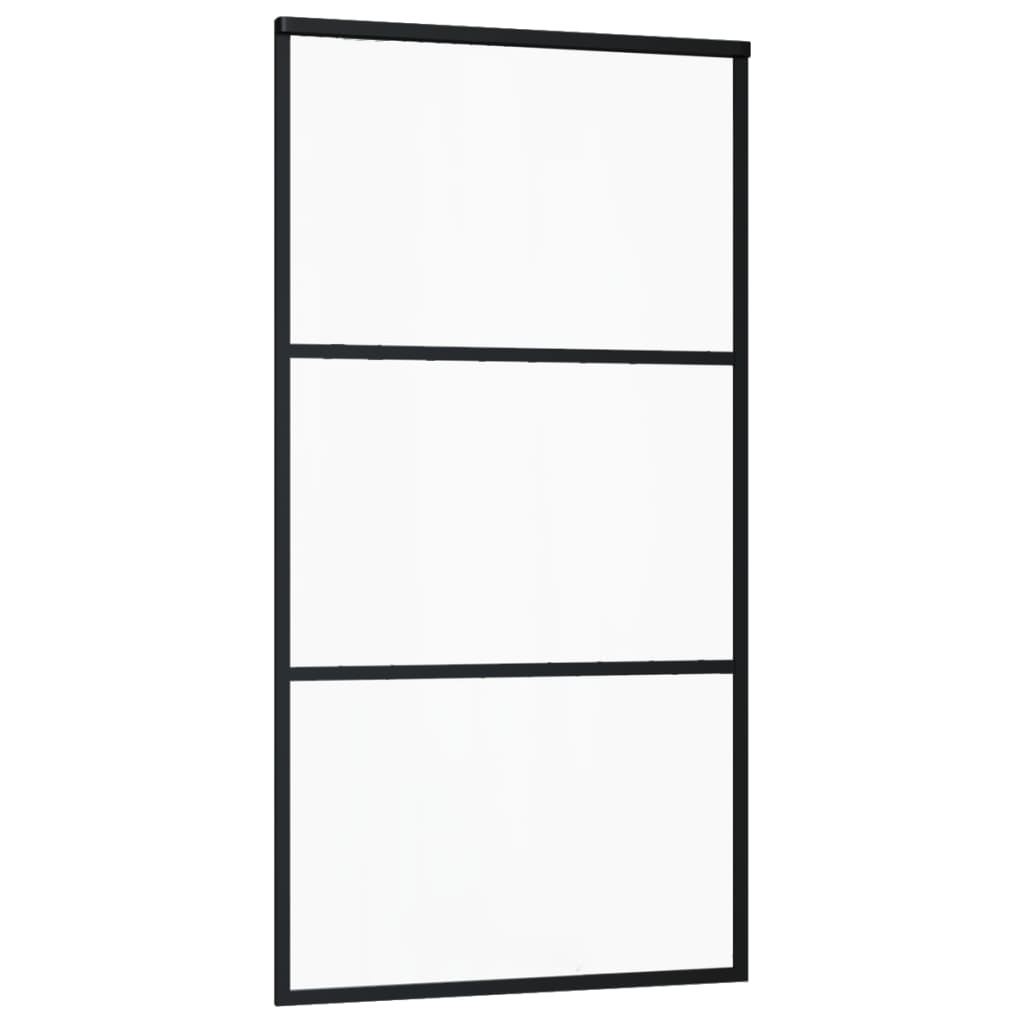 Esg üveg és alumínium tolóajtó fémszerelvény-szettel 102x205 cm