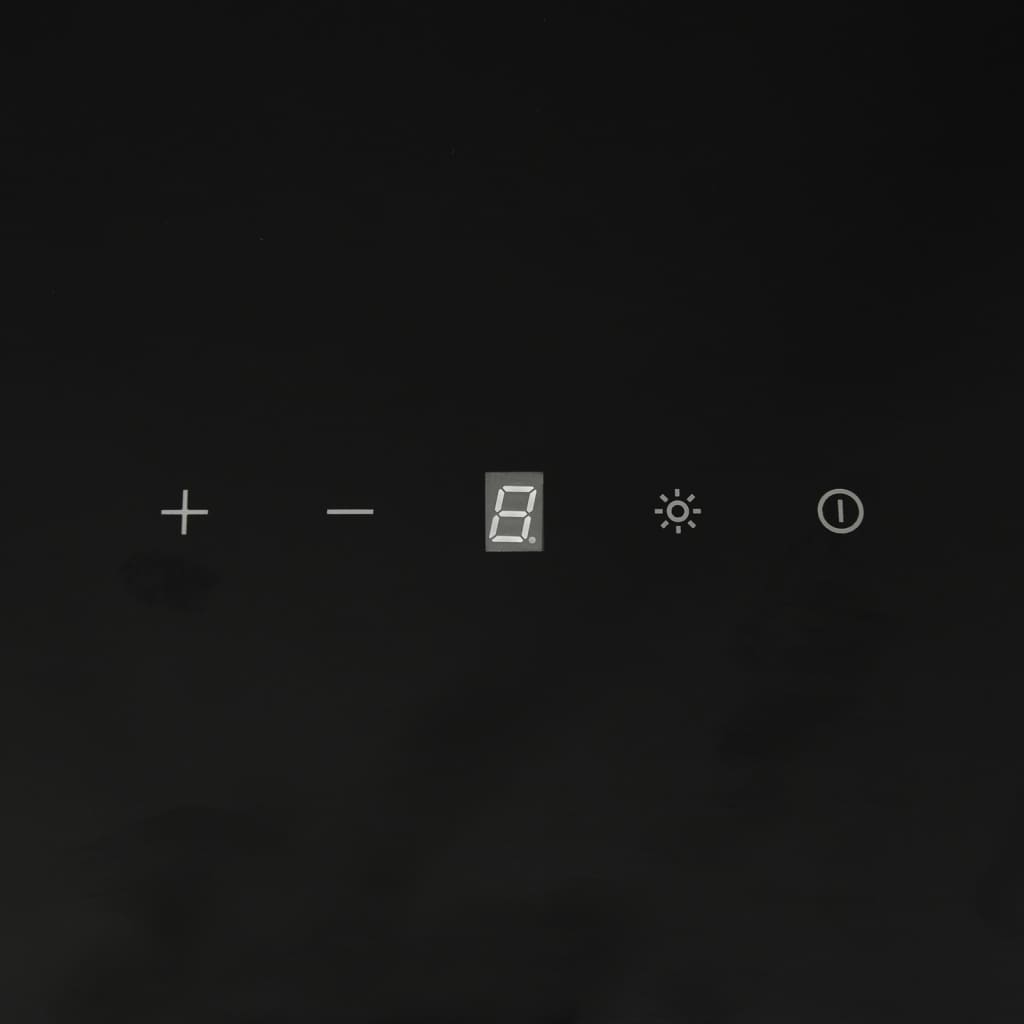 Fekete acél és edzett üveg fali páraelszívó 60 cm