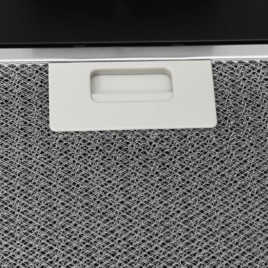 Fekete acél és edzett üveg fali páraelszívó 60 cm