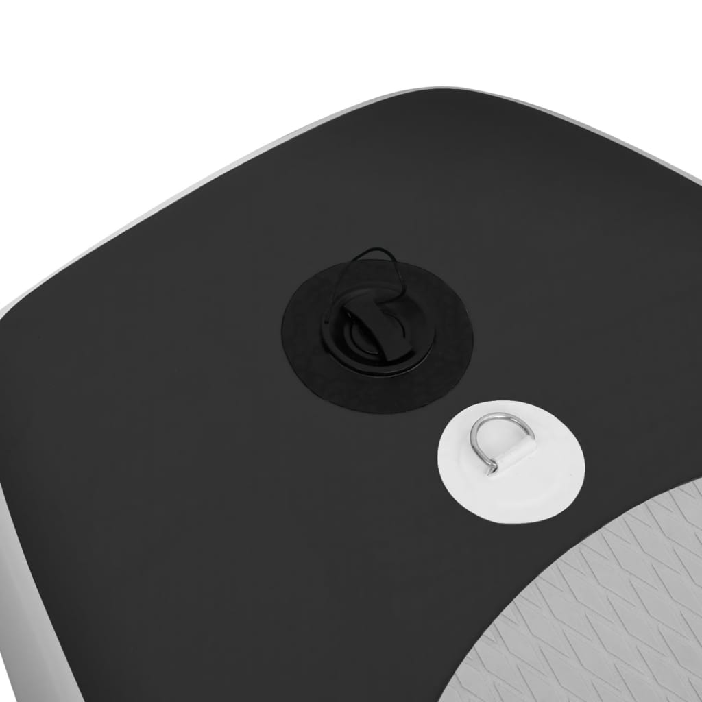 Fekete felfújható állószörfszett 330 x 76 x 10 cm