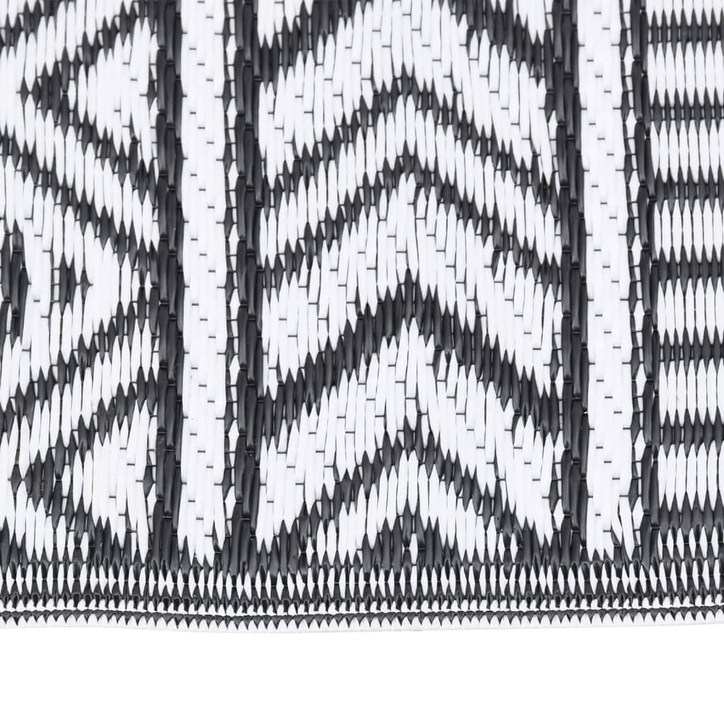 Fekete pp kültéri szőnyeg 160x230 cm