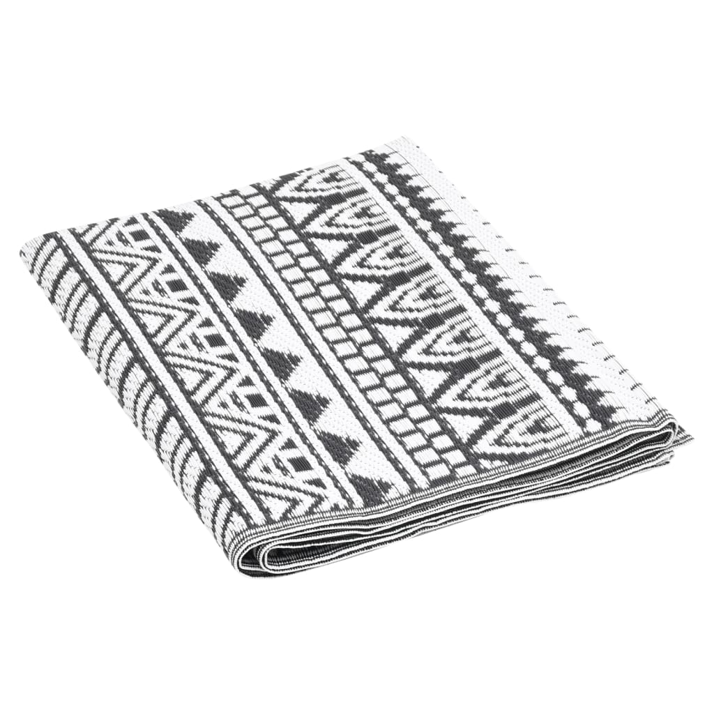 Fekete pp kültéri szőnyeg 160x230 cm