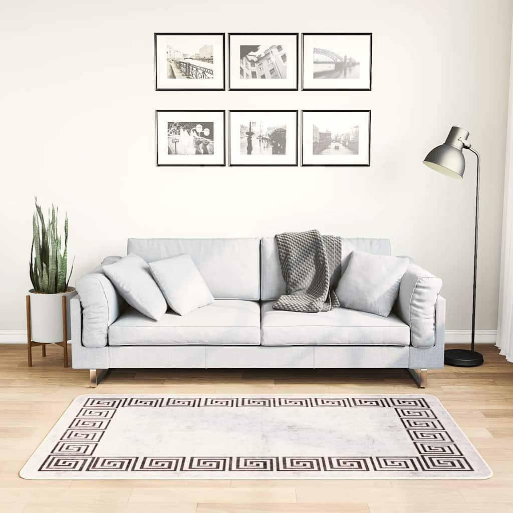 Világosbézs mosható szőnyeg 80 x 150 cm