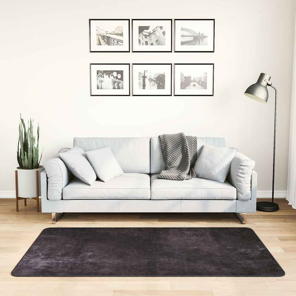 Antracitszürke mosható szőnyeg 80 x 150 cm