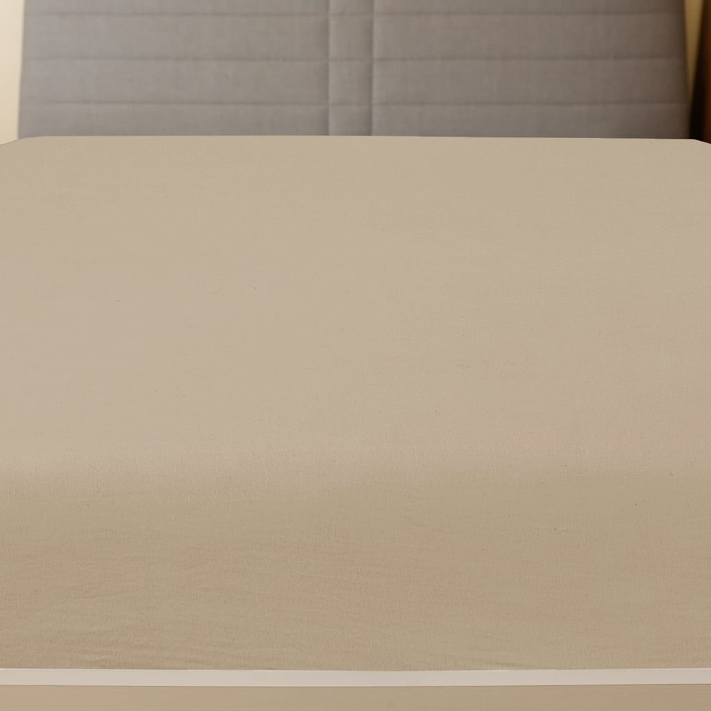 2 db tópszínű pamutdzsörzé gumis lepedő 180x200 cm