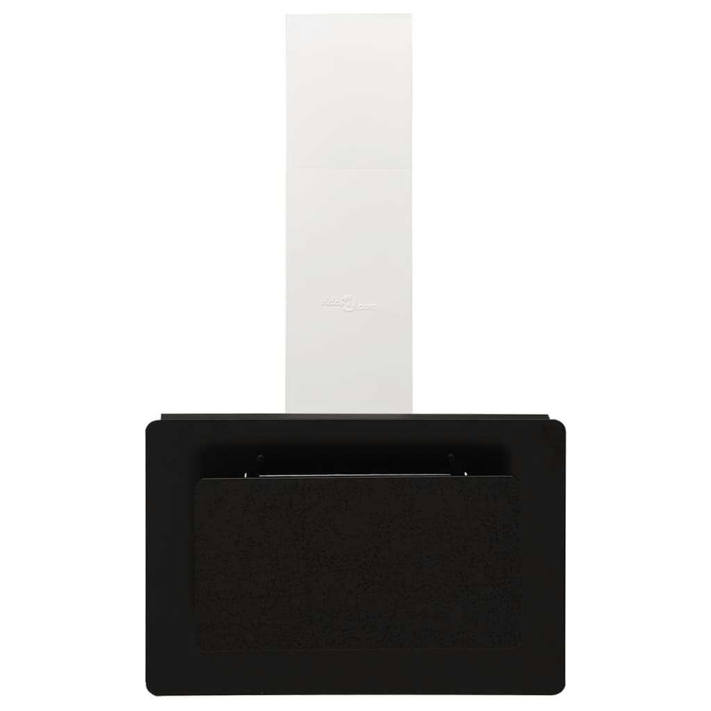 Fekete rozsdamentes acél és edzett üveg fali páraelszívó 60 cm