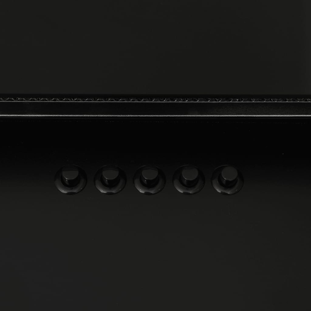 Fekete rozsdamentes acél és edzett üveg fali páraelszívó 60 cm