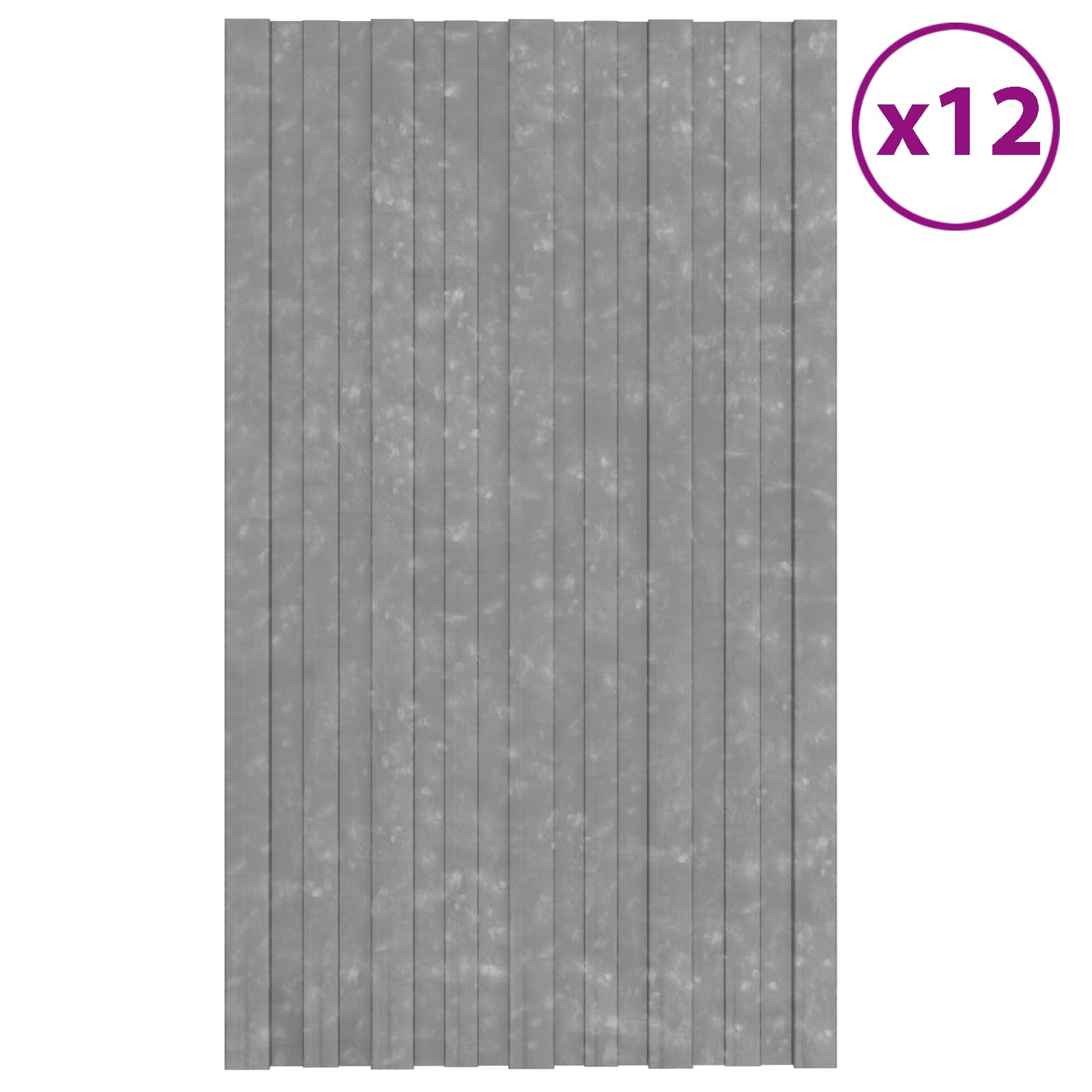 Tetőpanel 12 pcs ezüst 80 x 45 cm horganyzott acél