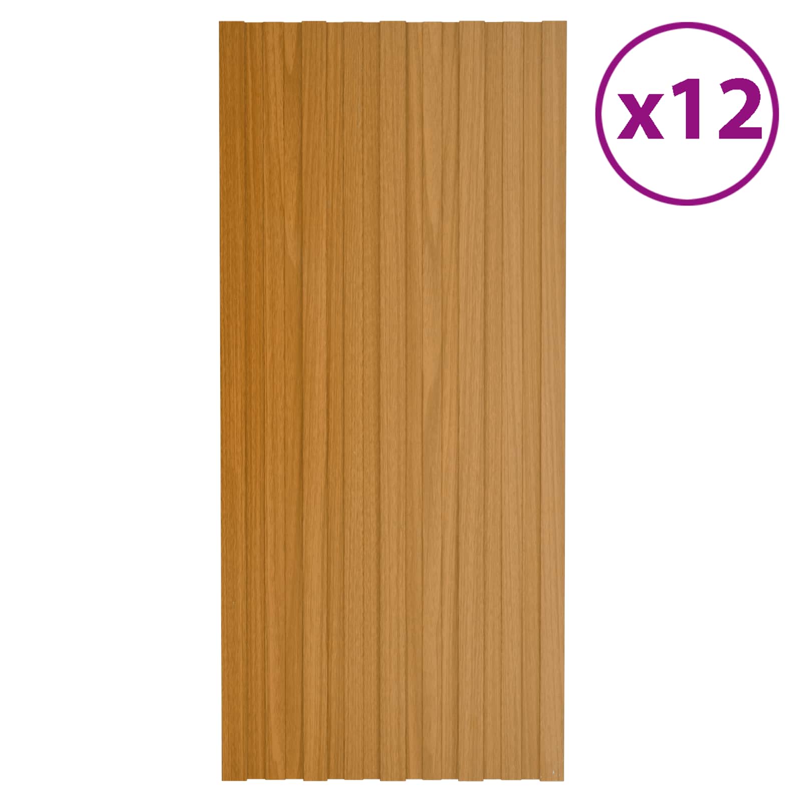 Tetőpanel 12 pcs természetes 100 x 45 cm horganyzott acél