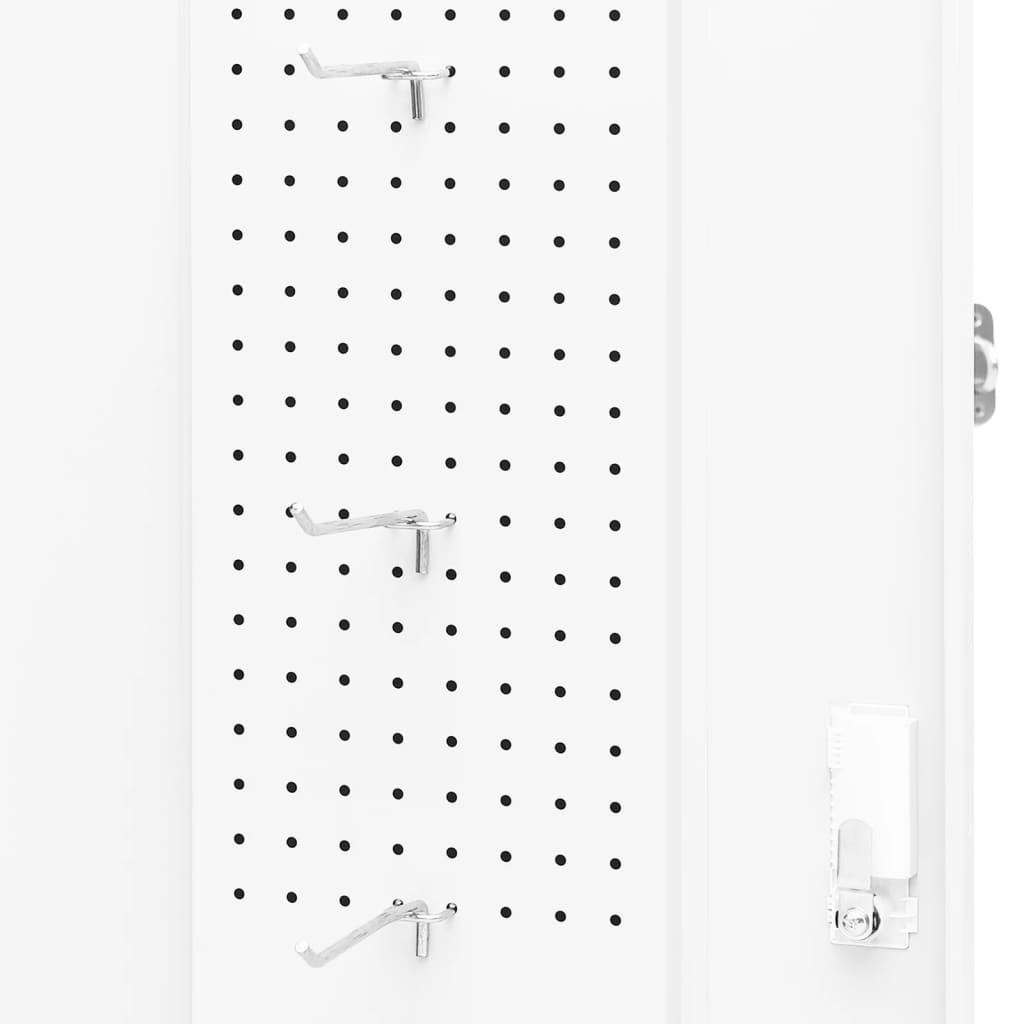 Fehér acél nyeregszekrény 53 x 53 x 140 cm