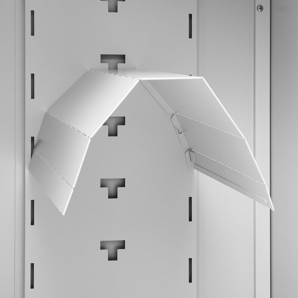 Világosszürke acél nyeregszekrény 53 x 53 x 105 cm