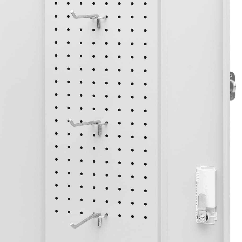 Világosszürke acél nyeregszekrény 53 x 53 x 105 cm