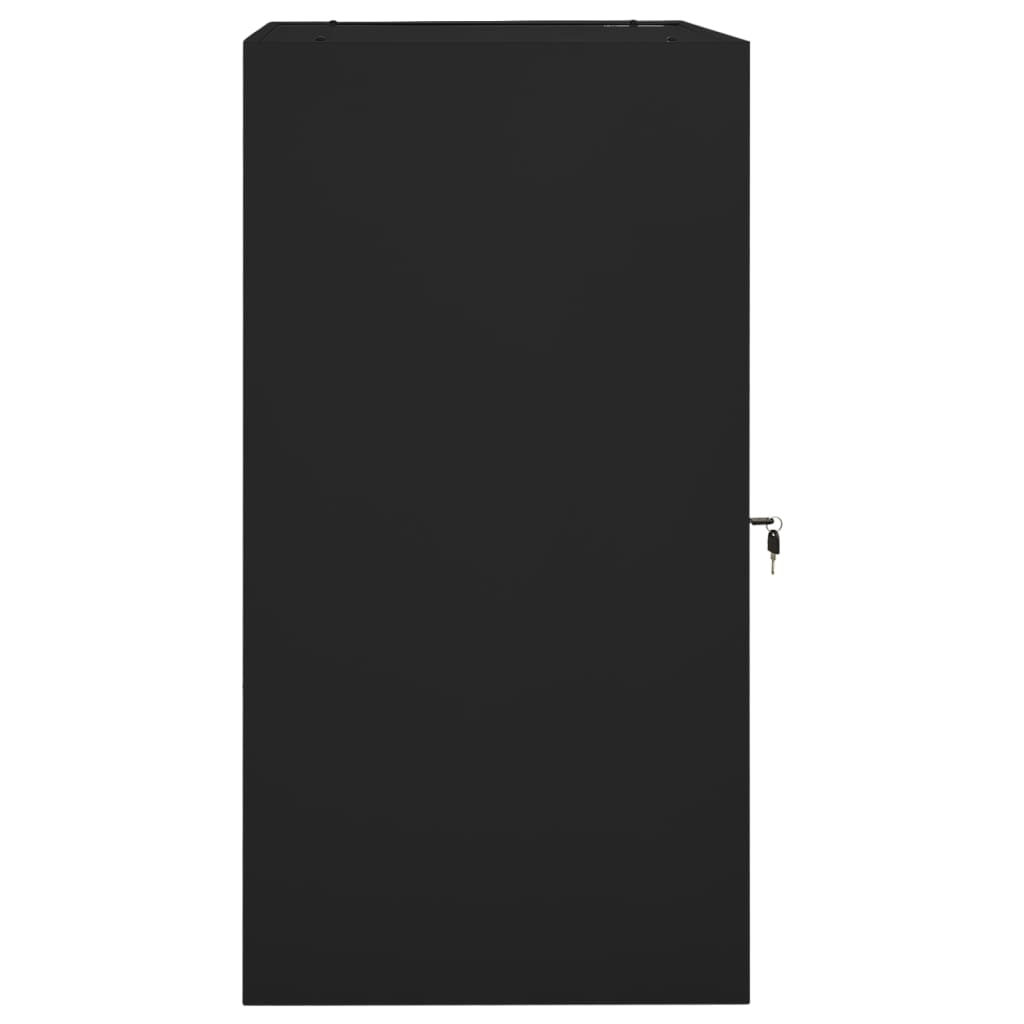 Fekete acél nyeregszekrény 53 x 53 x 105 cm Fekete acél nyeregszekrény 53 x 53 x 105 cm