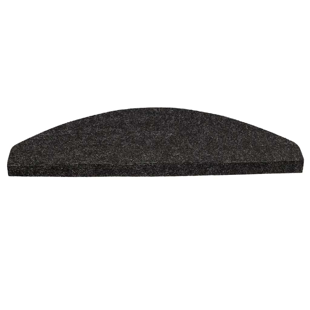 15 db fekete öntapadó lépcsőszőnyeg 56x17x3 cm