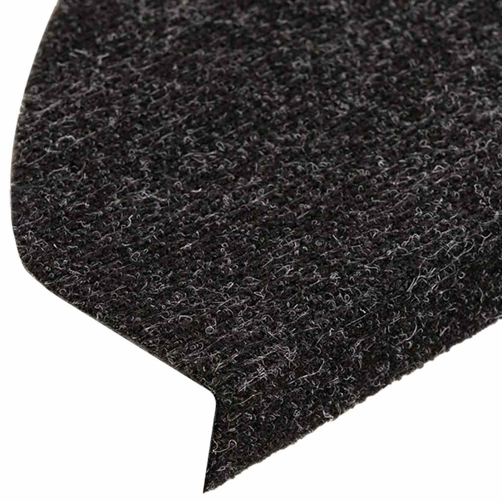 15 db fekete öntapadó lépcsőszőnyeg 56x17x3 cm