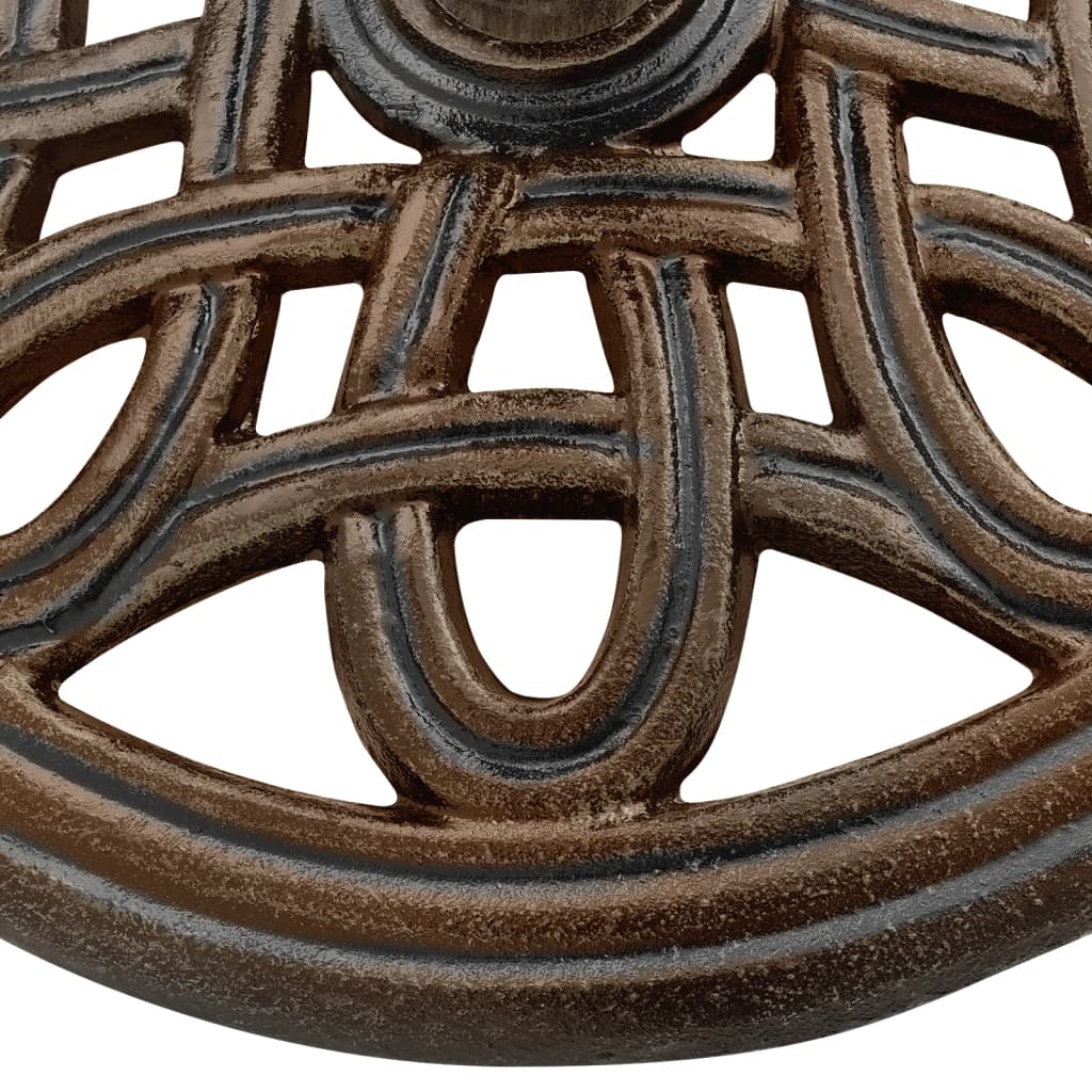 Bronzszínű öntöttvas napernyőtalp 40 x 40 x 32 cm