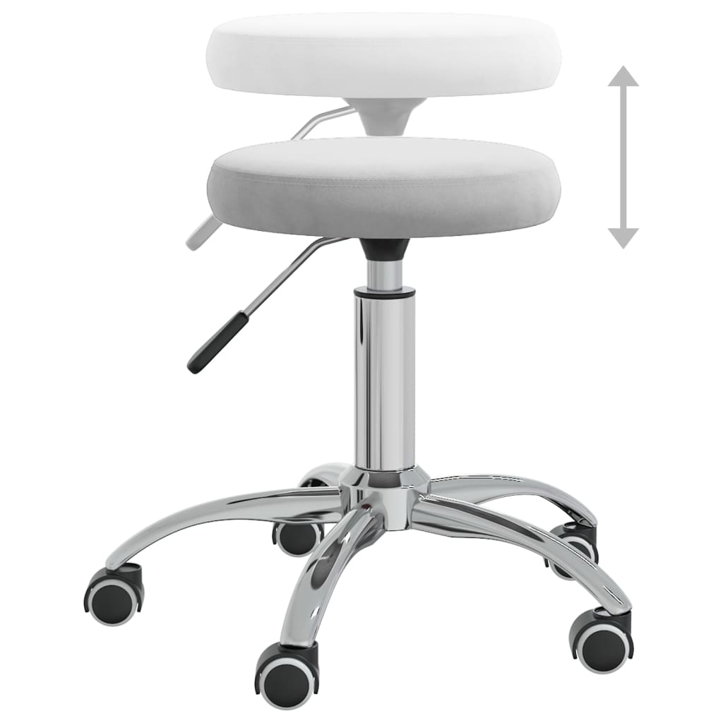 Világosszürke bársony masszázsszék