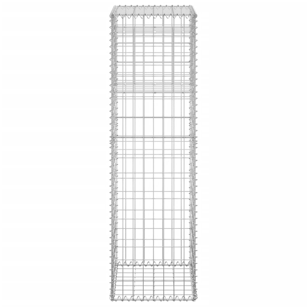 2 db vas gabionkosaras oszlop 40 x 40 x 140 cm