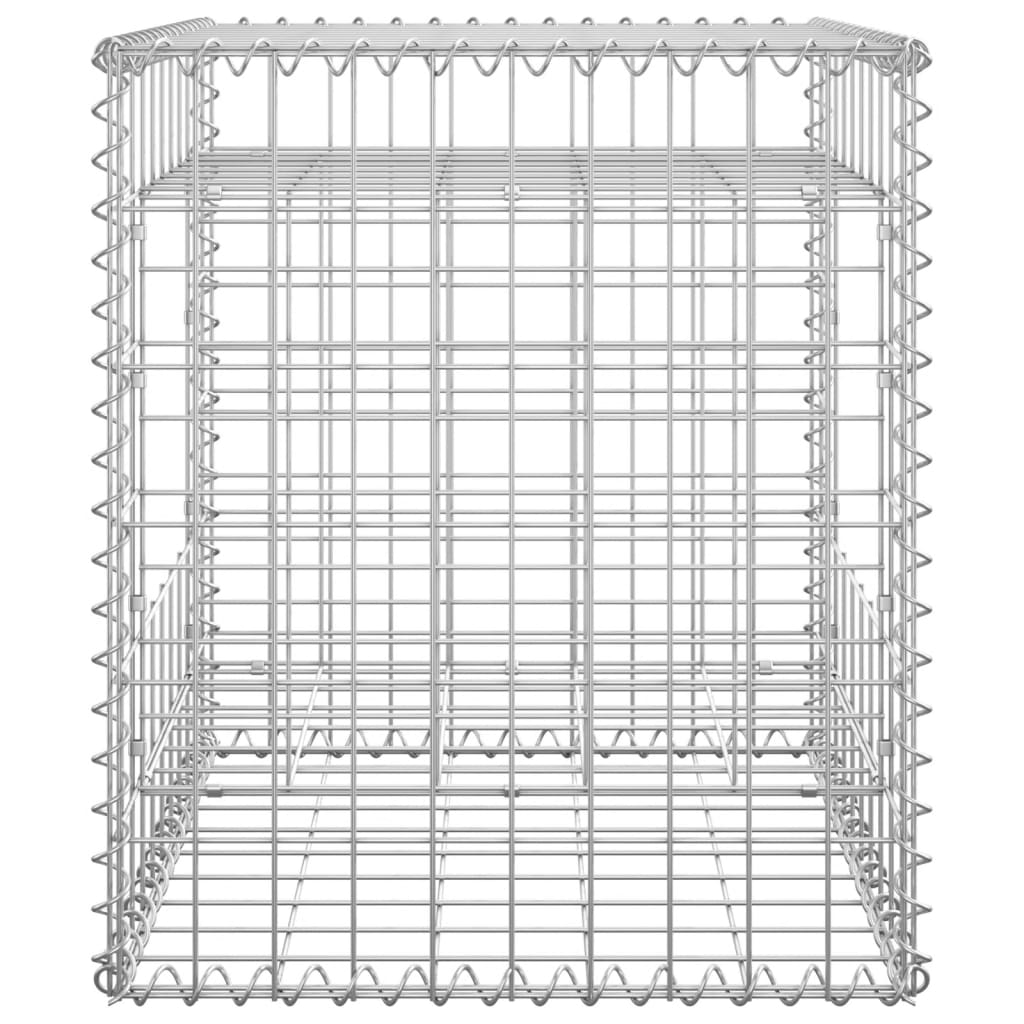2 db vas gabionkosaras oszlop 50 x 50 x 60 cm