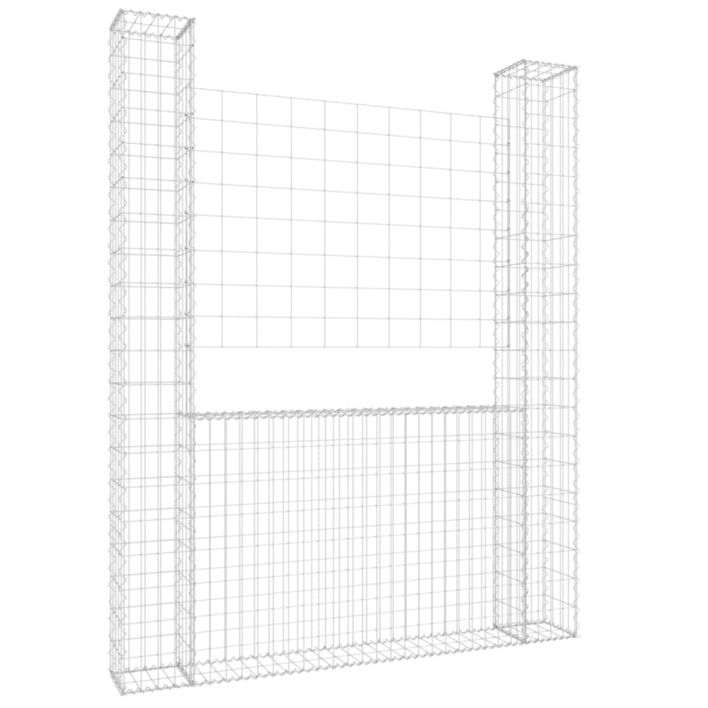 u-alakú vas gabionkosár 2 oszloppal 140 x 20 x 200 cm u-alakú vas gabionkosár 2 oszloppal 140 x 20 x 200 cm