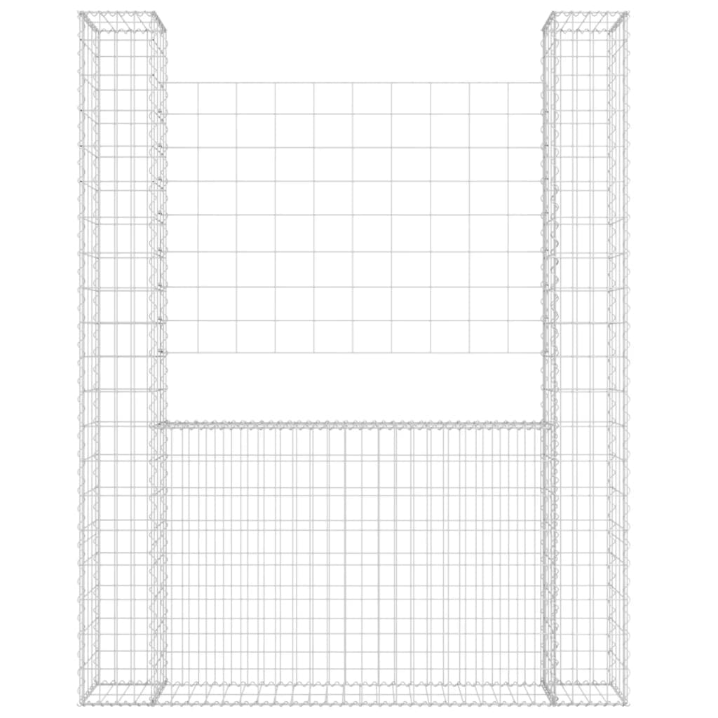u-alakú vas gabionkosár 2 oszloppal 140 x 20 x 200 cm u-alakú vas gabionkosár 2 oszloppal 140 x 20 x 200 cm