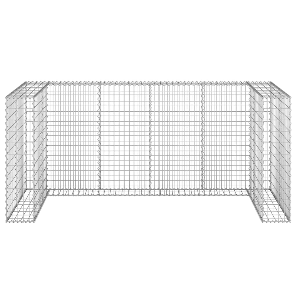 Horganyzott acél gabionfal szemeteskukákhoz 254 x 100 x 110 cm