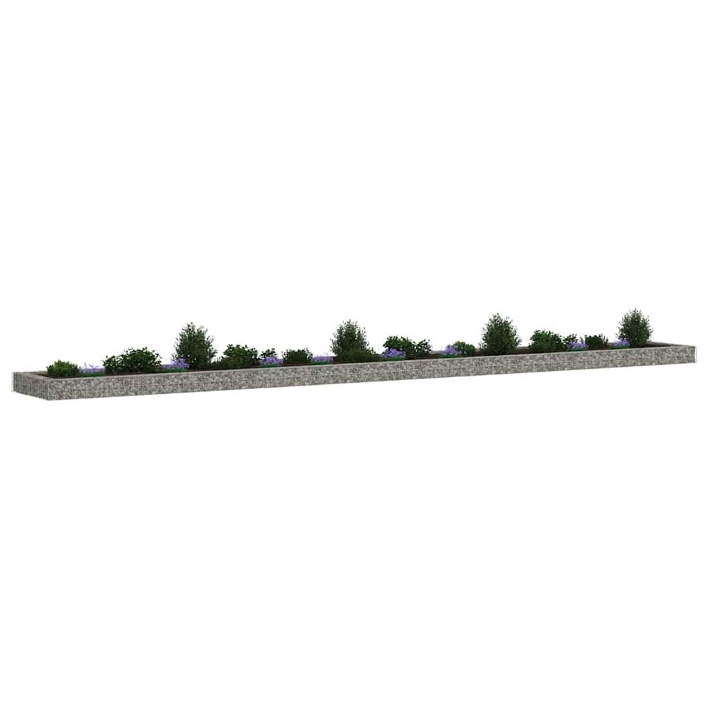 Horganyzott acél gabion magaságyás 800 x 100 x 20 cm