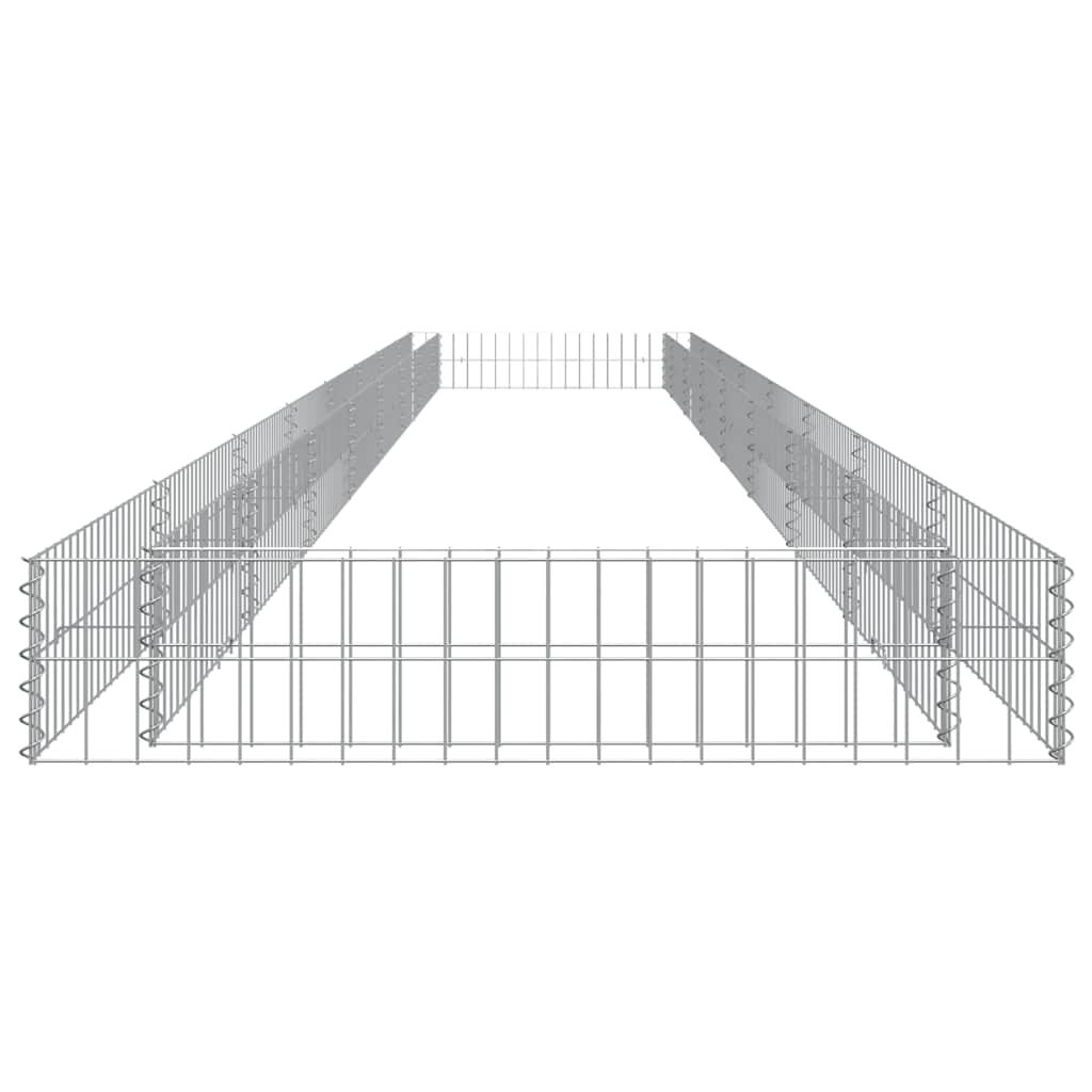 Horganyzott acél gabion magaságyás 800 x 100 x 20 cm