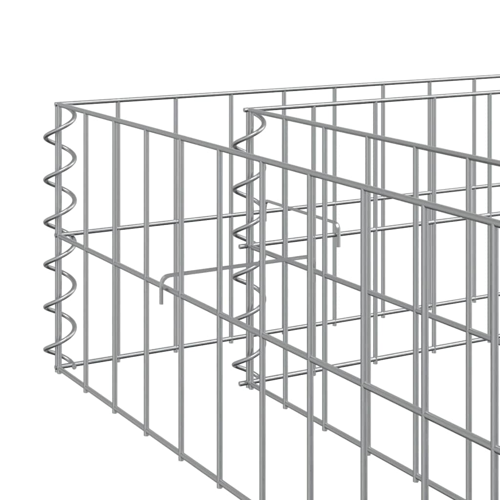 Horganyzott acél gabion magaságyás 800 x 100 x 20 cm