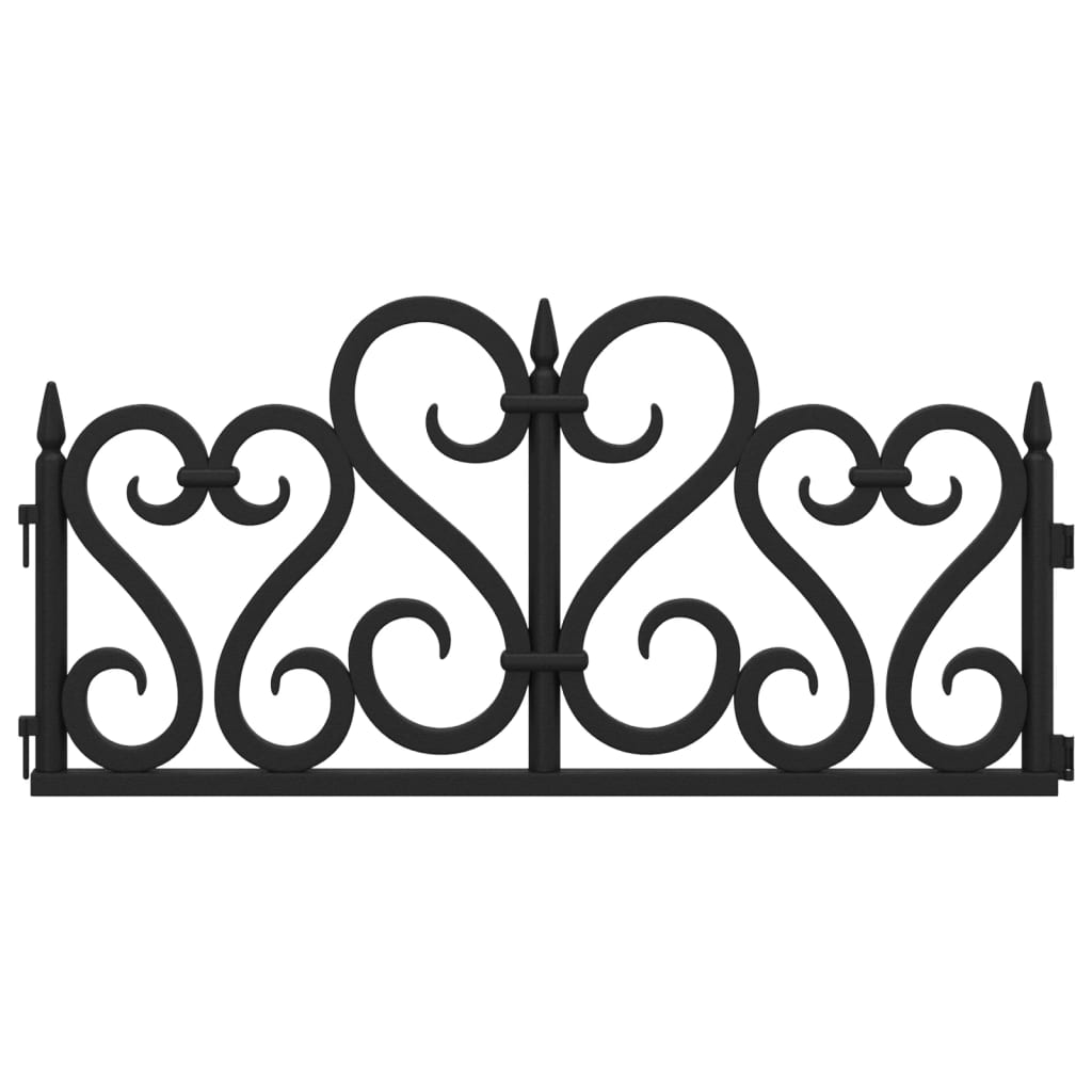 17 db fekete polipropilén gyepszegély 10 m