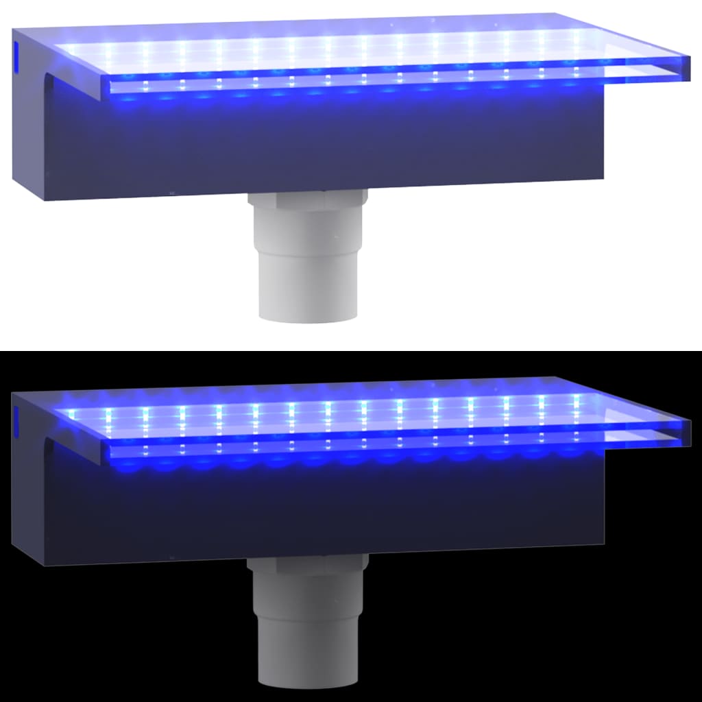 Akril vízeséskifolyó rgb led-ekkel 30 cm Akril vízeséskifolyó rgb led-ekkel 30 cm