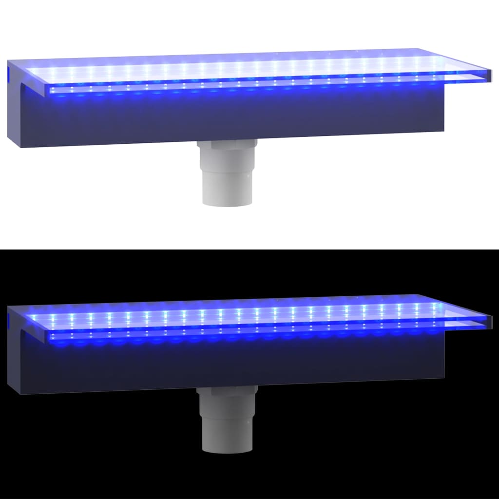 Akril vízeséskifolyó rgb led-ekkel 45 cm Akril vízeséskifolyó rgb led-ekkel 45 cm