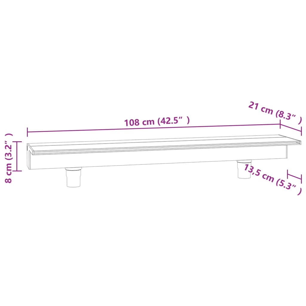 Akril vízeséskifolyó rgb led-ekkel 108 cm Akril vízeséskifolyó rgb led-ekkel 108 cm