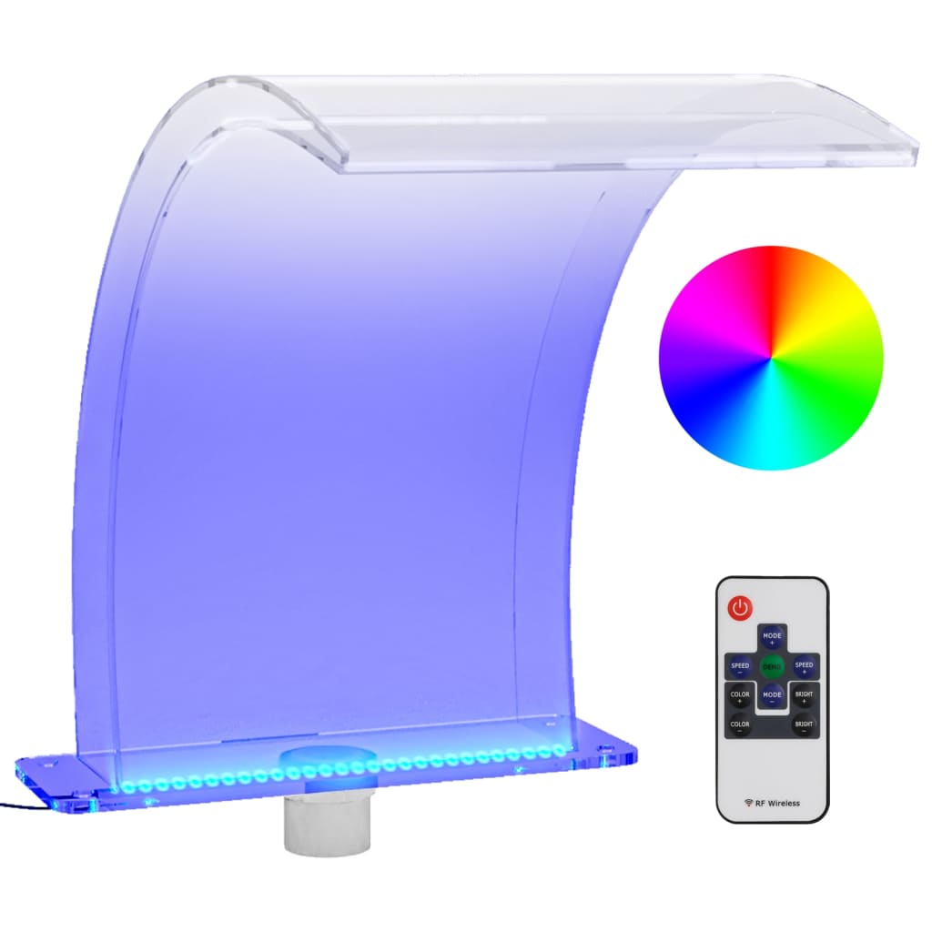 Akril medenceszökőkút rgb led-ekkel 50 cm Akril medenceszökőkút rgb led-ekkel 50 cm