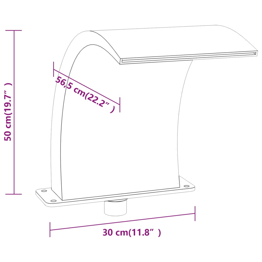 Akril medenceszökőkút rgb led-ekkel 50 cm Akril medenceszökőkút rgb led-ekkel 50 cm