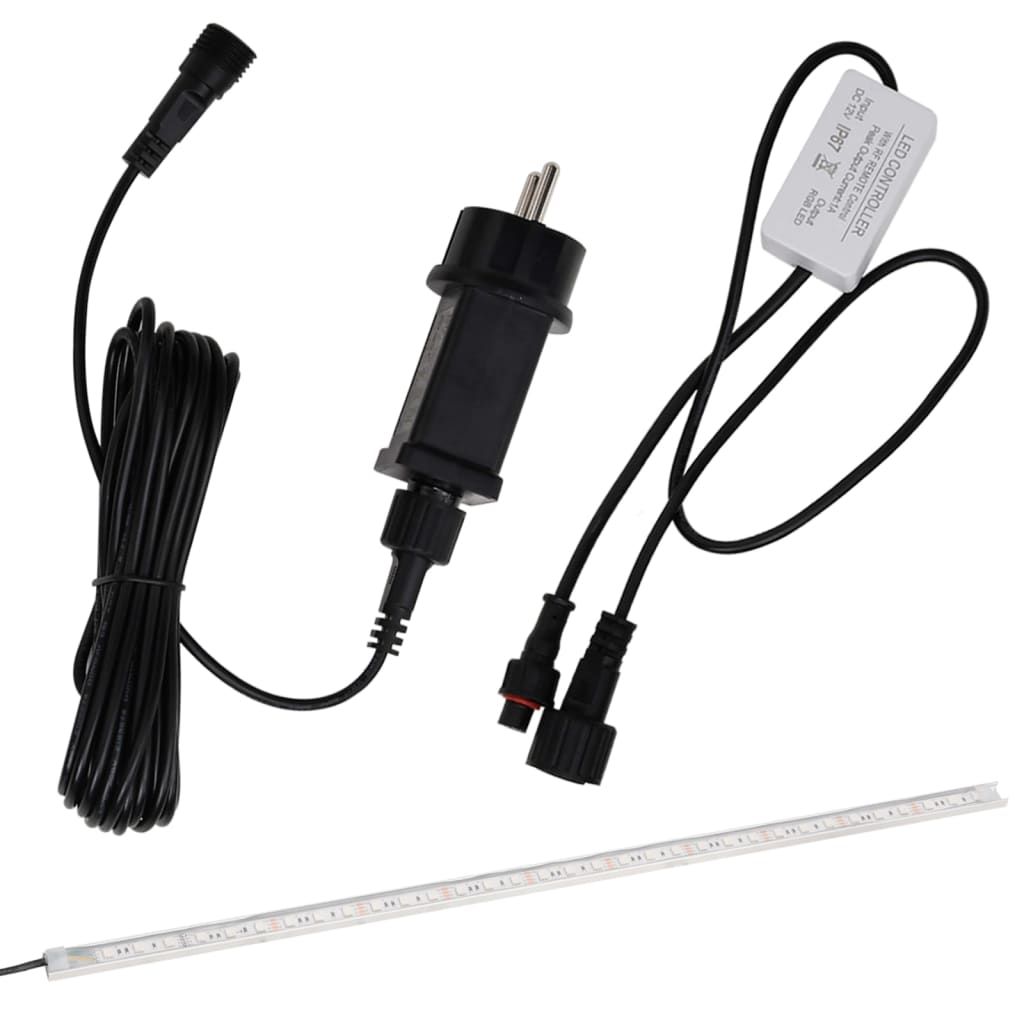 Rozsdamentes acél vízeséskifolyó rgb led-ekkel 45 cm