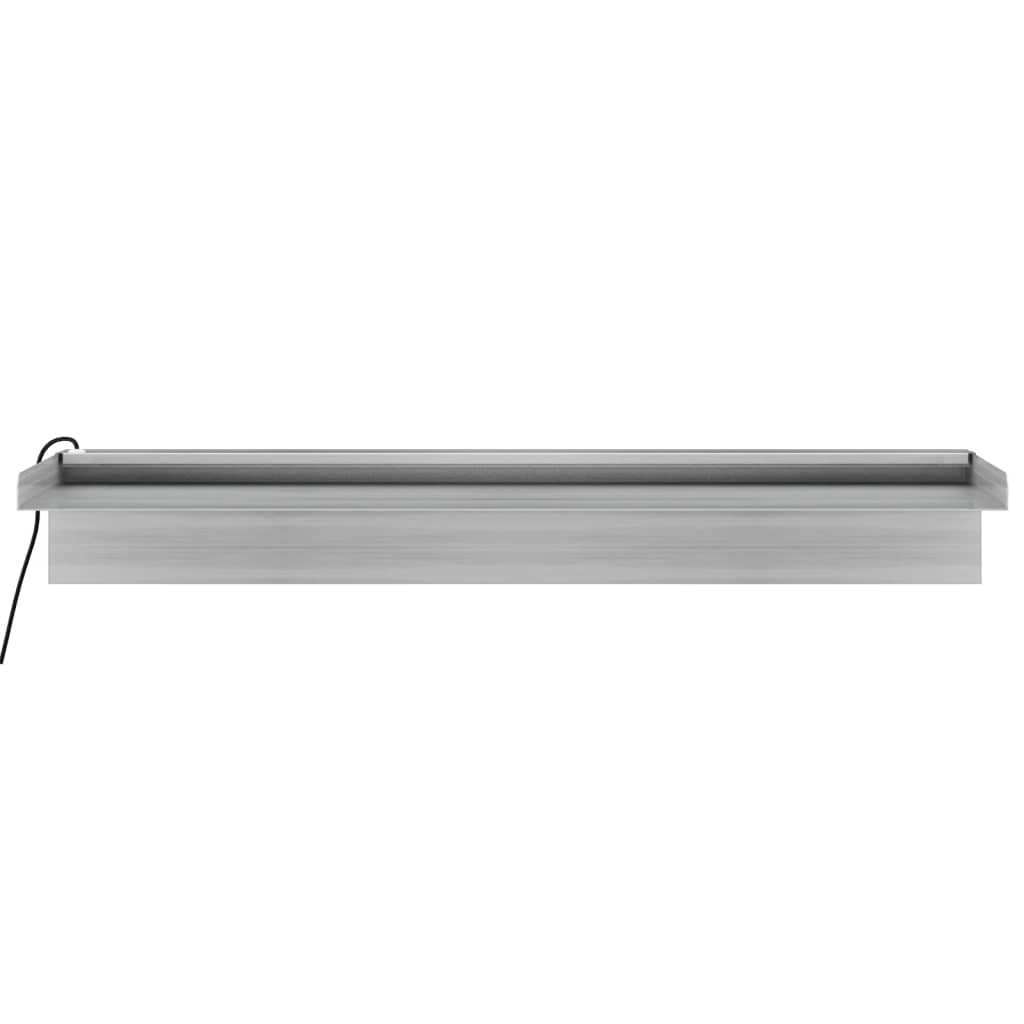 Rozsdamentes acél vízeséskifolyó rgb led-ekkel 60 cm