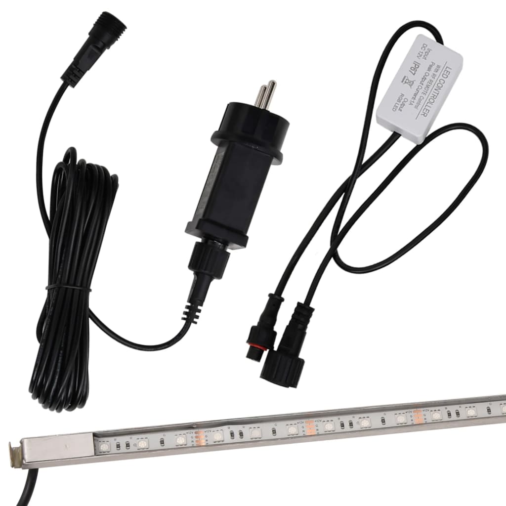 Rozsdamentes acél vízeséskifolyó rgb led-ekkel 60 cm