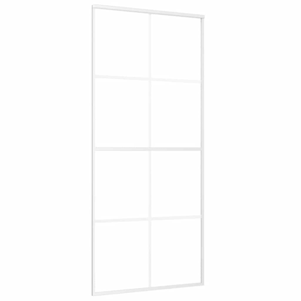Fehér esg üveg és alumínium tolóajtó 90x205 cm