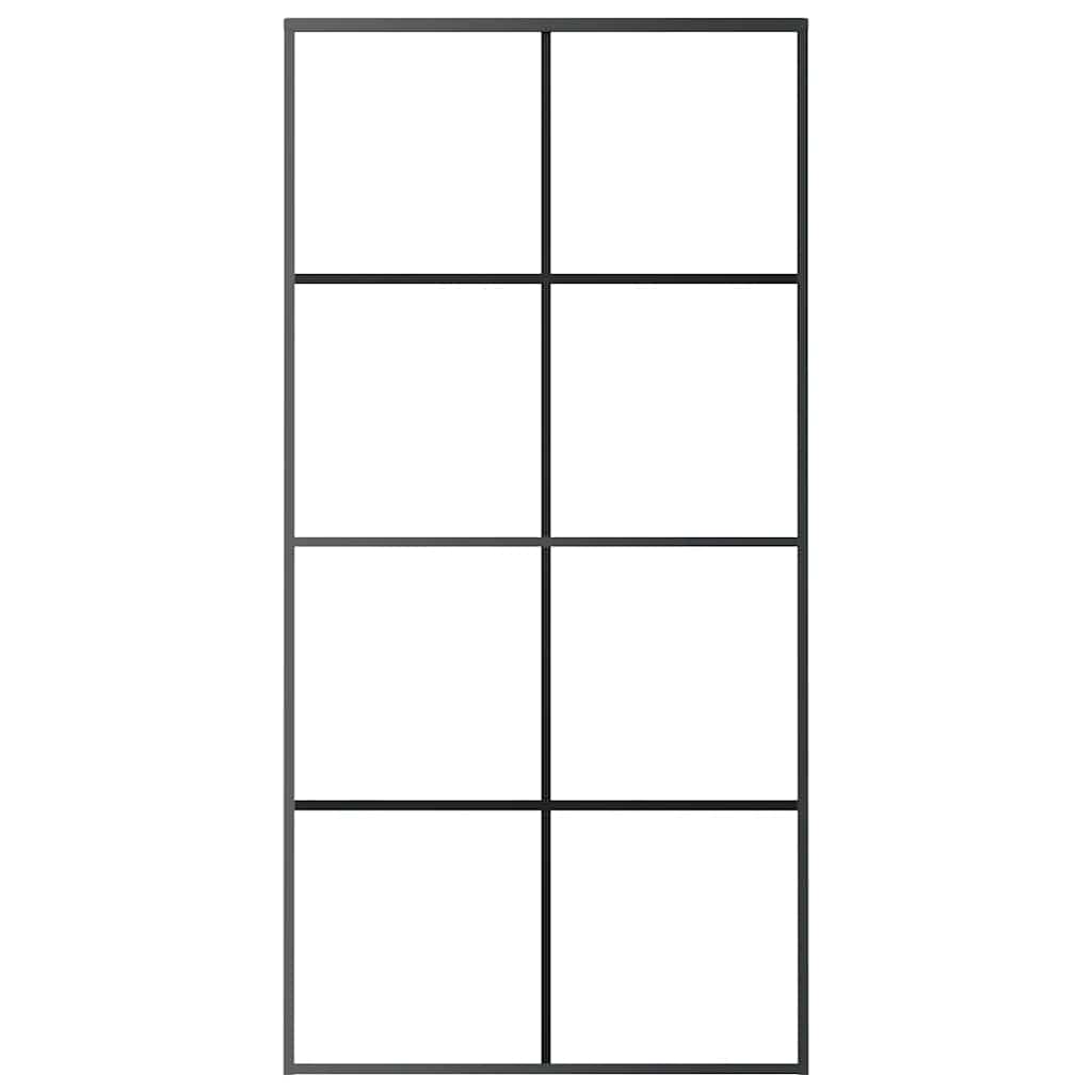Fekete esg üveg és alumínium tolóajtó 102,5 x 205 cm