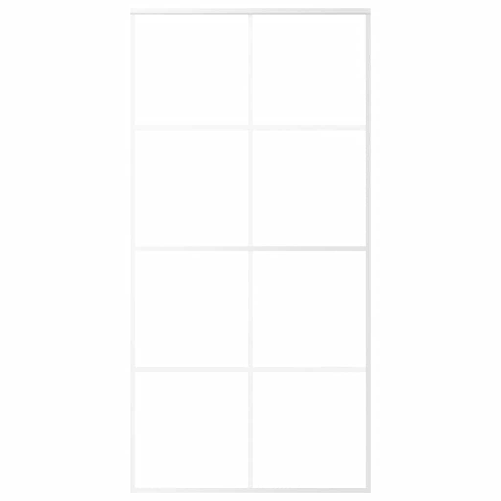 Fehér esg üveg és alumínium tolóajtó 102,5x205 cm