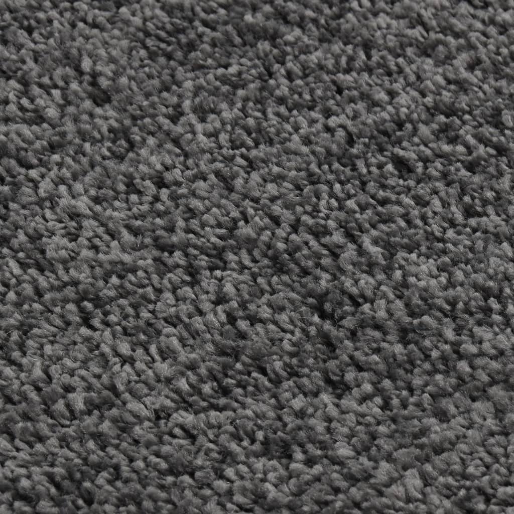Sötétszürke csúszásmentes bozontos szőnyeg 200 x 290 cm