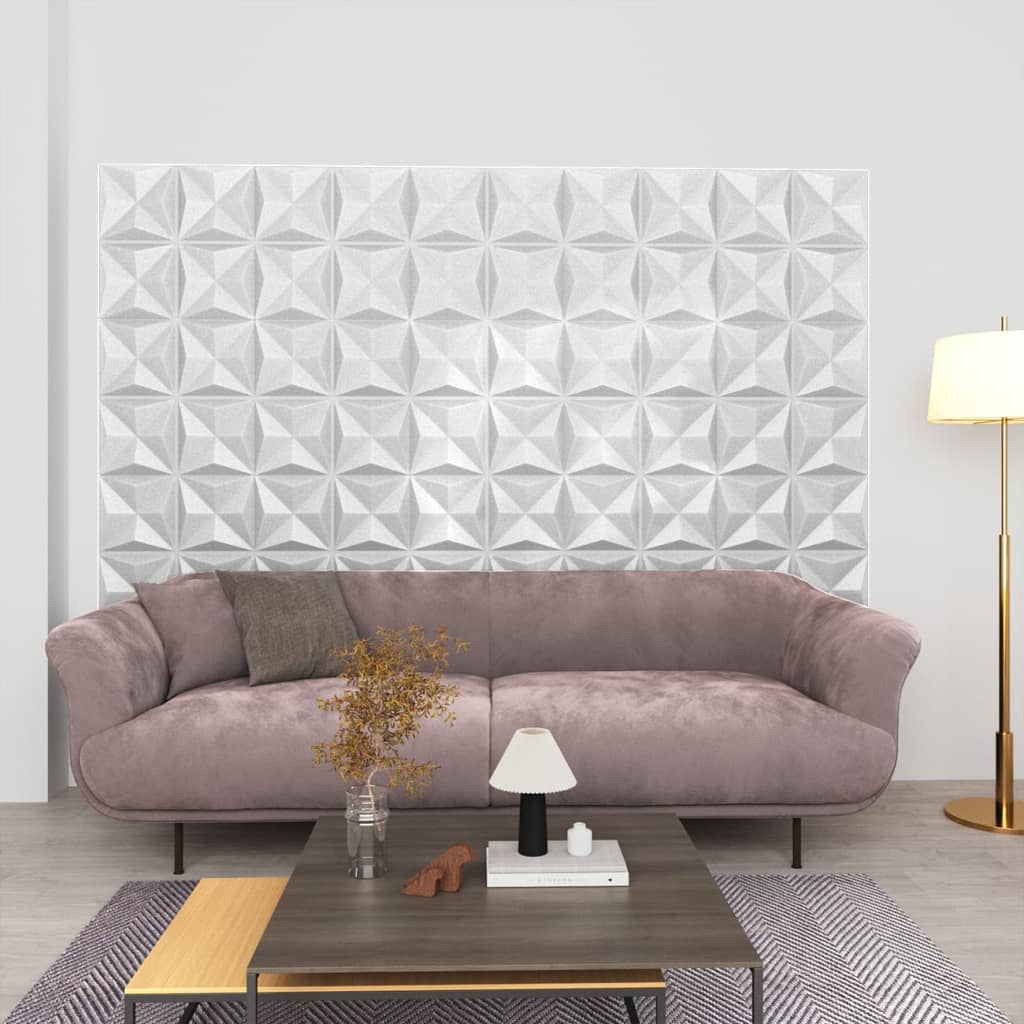 12 darab origamifehér 3d fali panel 50 x 50 cm 3 m² 12 darab origamifehér 3d fali panel 50 x 50 cm 3 m²