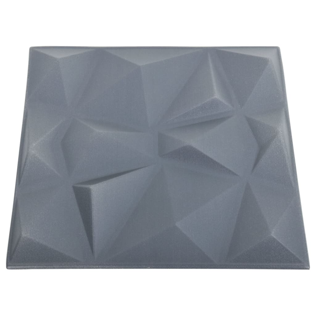 12 darab gyémánt szürke 3d fali panel 50 x 50 cm 3 m² 12 darab gyémánt szürke 3d fali panel 50 x 50 cm 3 m²