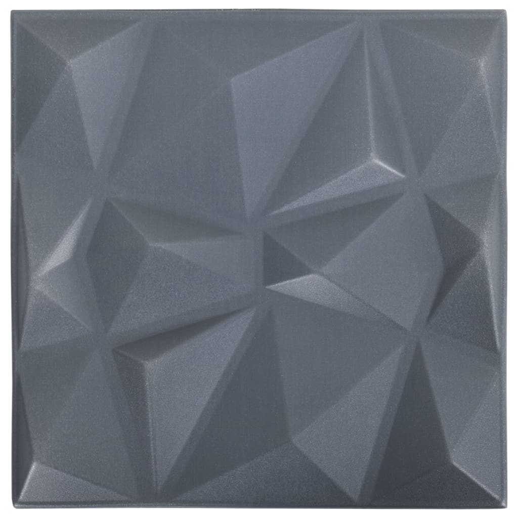 12 darab gyémánt szürke 3d fali panel 50 x 50 cm 3 m² 12 darab gyémánt szürke 3d fali panel 50 x 50 cm 3 m²