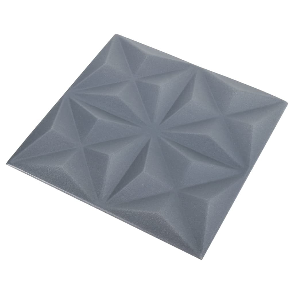 12 darab origami szürke 3d fali panel 50 x 50 cm 3 m² 12 darab origami szürke 3d fali panel 50 x 50 cm 3 m²