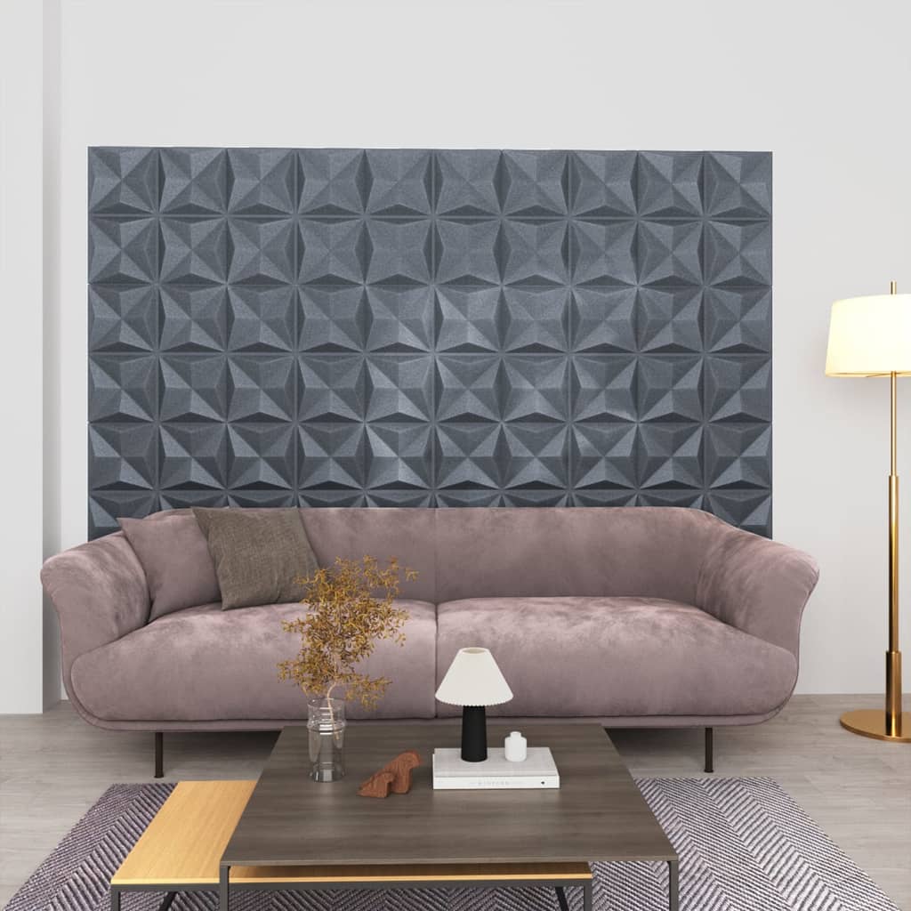 12 darab origami szürke 3d fali panel 50 x 50 cm 3 m² 12 darab origami szürke 3d fali panel 50 x 50 cm 3 m²
