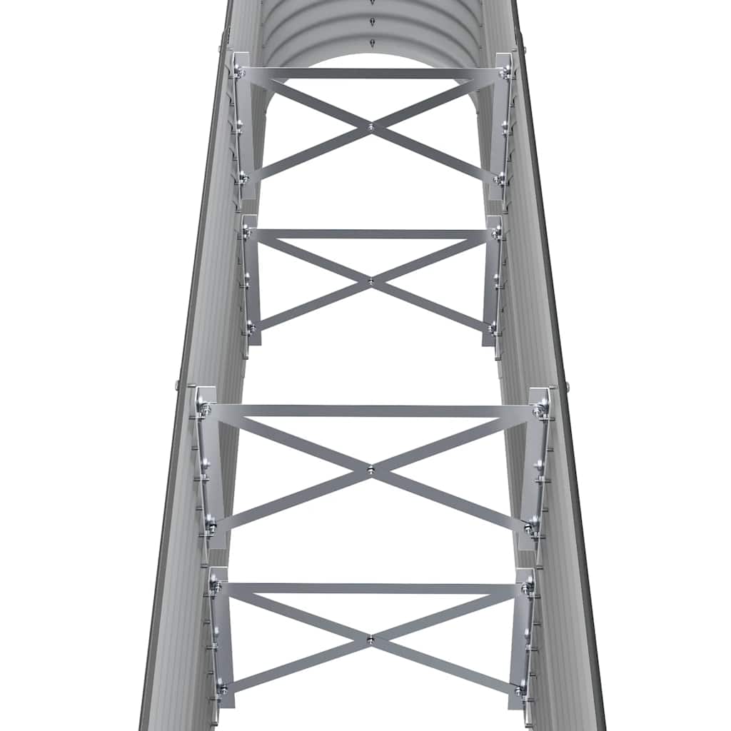 Antracitszürke horganyzott acél kerti magaságyás 152x40x68 cm